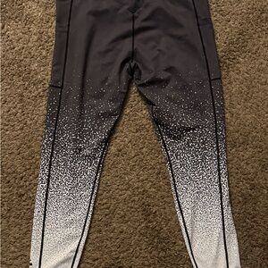 Stylish Black and White Gradient Leggings